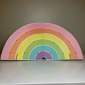 Ginger ray pastel rainbow and gold standing donut wall